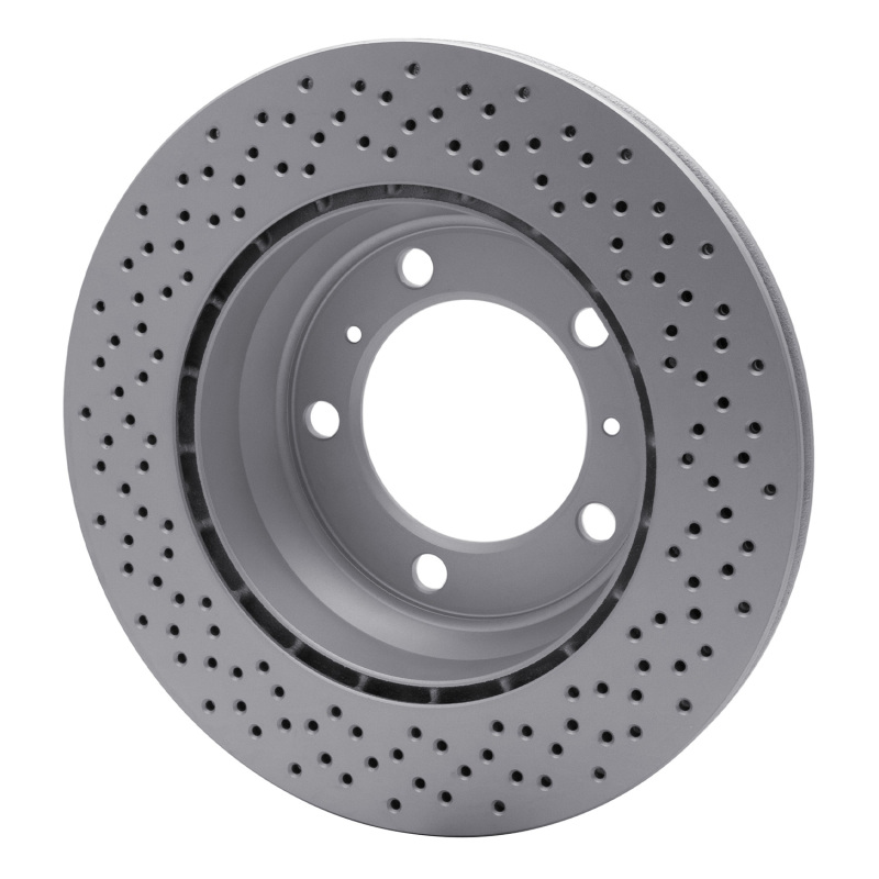 Porsche Boxster Brake Rotor (1) - Rear - R1 Concepts - GeoSPEC Coated Rotor - Drilled - `05-`23